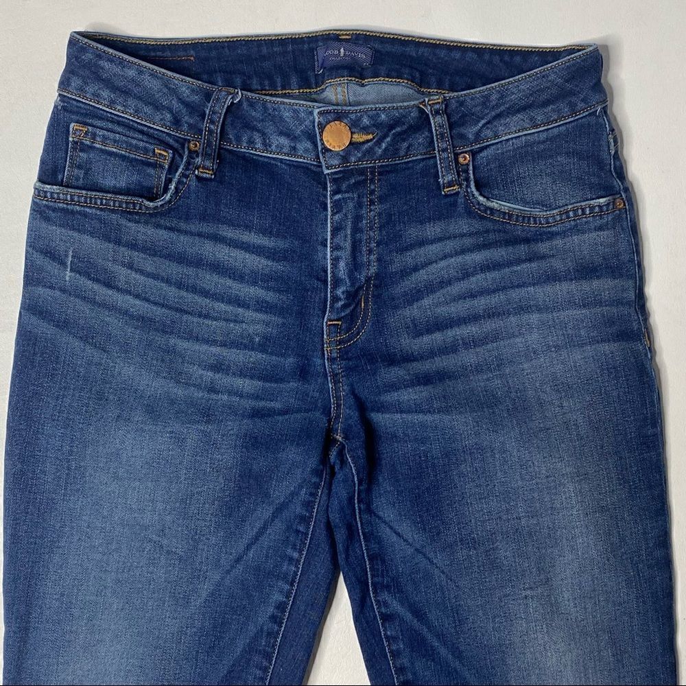 Jacob Davis | Factory Distressed Denim Mid Rose Straight Leg Jeans - Picture 2 of 7